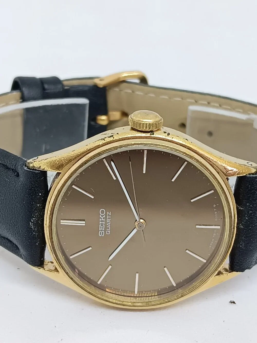 VINTAGE 1979 Seiko 7810-8049 Men’s 33mm Gold Tone Mirror Dial Watch PLS READ
